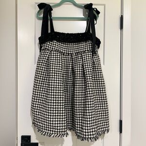 Chic Houndstooth Babydoll Dress